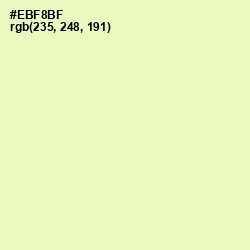#EBF8BF - Australian Mint Color Image