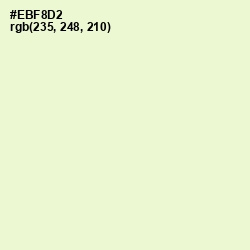 #EBF8D2 - Chrome White Color Image