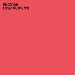 #EC515B - Sunset Orange Color Image