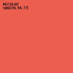 #EC5E4D - Sunset Orange Color Image