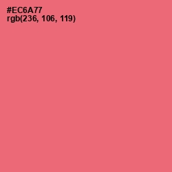 #EC6A77 - Brink Pink Color Image