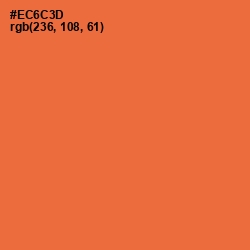 #EC6C3D - Burning Orange Color Image