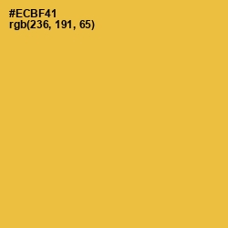 #ECBF41 - Anzac Color Image