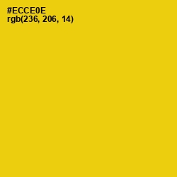 #ECCE0E - Ripe Lemon Color Image