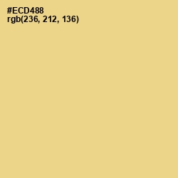 #ECD488 - Flax Color Image