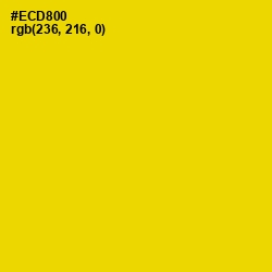 #ECD800 - School bus Yellow Color Image