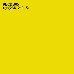 #ECDB05 - School bus Yellow Color Image