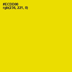 #ECDD00 - School bus Yellow Color Image