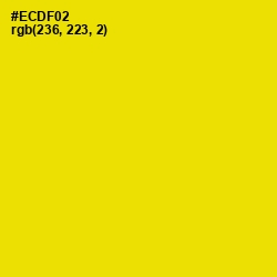 #ECDF02 - School bus Yellow Color Image