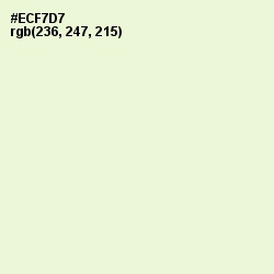 #ECF7D7 - Chrome White Color Image