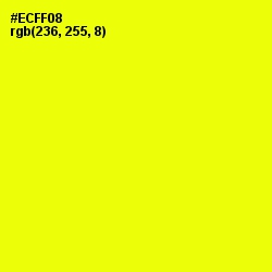 #ECFF08 - Yellow Color Image