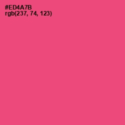 #ED4A7B - Wild Watermelon Color Image