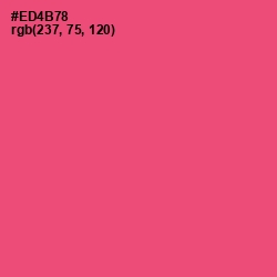 #ED4B78 - Wild Watermelon Color Image