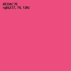 #ED4C7E - Wild Watermelon Color Image