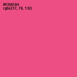 #ED4E84 - French Rose Color Image