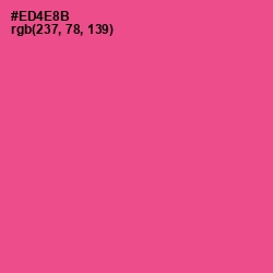 #ED4E8B - French Rose Color Image