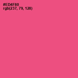 #ED4F80 - French Rose Color Image