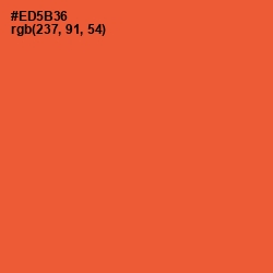 #ED5B36 - Flamingo Color Image