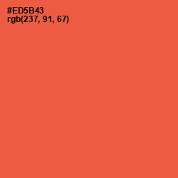 #ED5B43 - Sunset Orange Color Image