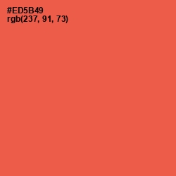 #ED5B49 - Sunset Orange Color Image