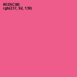 #ED5C8B - French Rose Color Image