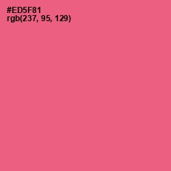 #ED5F81 - French Rose Color Image