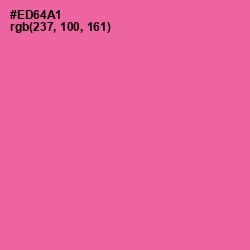 #ED64A1 - Hot Pink Color Image