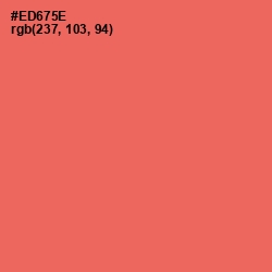 #ED675E - Terracotta Color Image