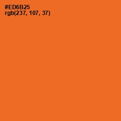 #ED6B25 - Burning Orange Color Image