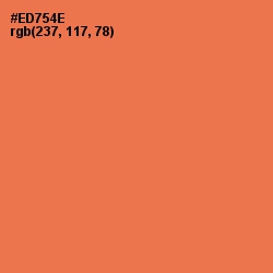 #ED754E - Burnt Sienna Color Image