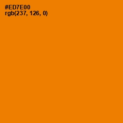 #ED7E00 - Tahiti Gold Color Image