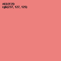 #ED7F7D - Brink Pink Color Image