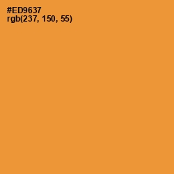 #ED9637 - Fire Bush Color Image