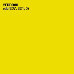 #EDDD00 - School bus Yellow Color Image