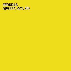 #EDDD1A - Ripe Lemon Color Image