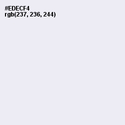 #EDECF4 - Athens Gray Color Image
