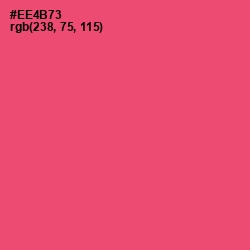 #EE4B73 - Mandy Color Image