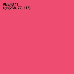 #EE4D71 - Mandy Color Image