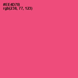 #EE4D7B - Wild Watermelon Color Image