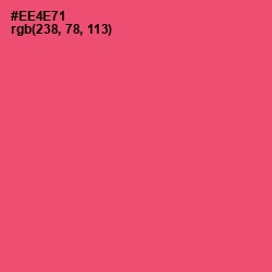 #EE4E71 - Mandy Color Image