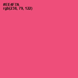 #EE4F7A - Wild Watermelon Color Image