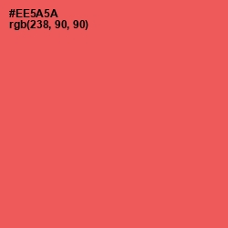 #EE5A5A - Sunset Orange Color Image