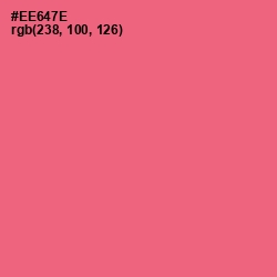#EE647E - Brink Pink Color Image
