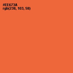 #EE673A - Outrageous Orange Color Image