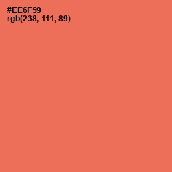 #EE6F59 - Burnt Sienna Color Image
