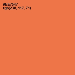 #EE7547 - Burnt Sienna Color Image