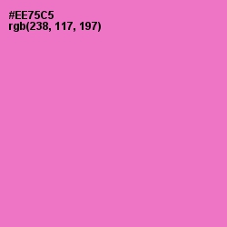 #EE75C5 - Orchid Color Image