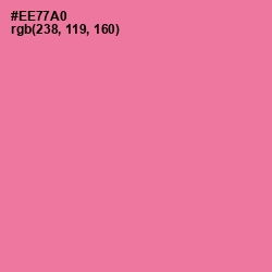 #EE77A0 - Hot Pink Color Image