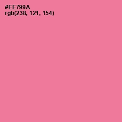 #EE799A - Deep Blush Color Image