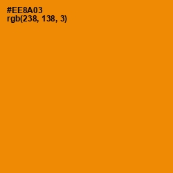 #EE8A03 - Tangerine Color Image